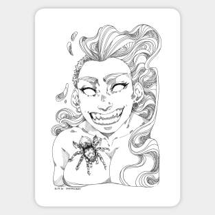 Bug girls spider queen Sticker